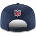 Men's Los Angeles Rams New Era Navy/Heather Gray 2018 NFL Sideline Road Official 9FIFTY Snapback Adjustable Hat 3058587